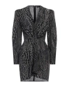 Liu •jo Woman Mini Dress Black Size 8 Silk, Polyamide In Black