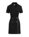 Liu •jo Woman Mini Dress Black Size 12 Viscose, Polyamide, Elastane In Black