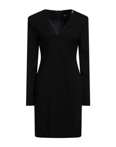 Liu •jo Woman Mini Dress Black Size 8 Viscose, Polyamide, Elastane