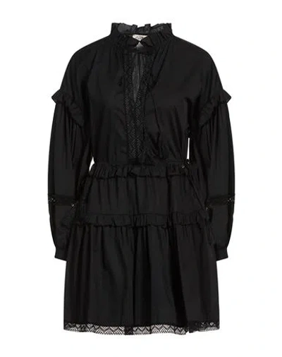 Liu •jo Woman Mini Dress Black Size 2 Cotton