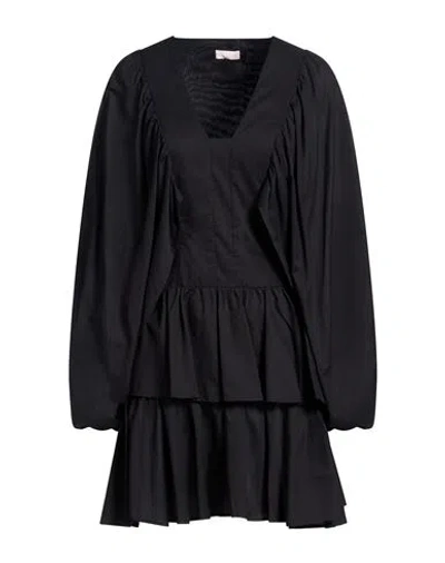 Liu •jo Woman Mini Dress Black Size 2 Cotton
