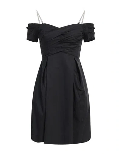 Liu •jo Woman Mini Dress Black Size 2 Cotton