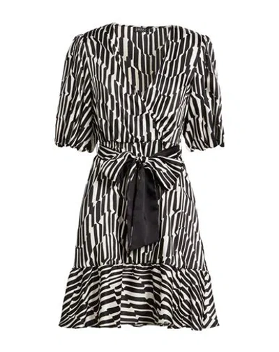 Liu •jo Woman Mini Dress Black Size 2 Polyester In Multi