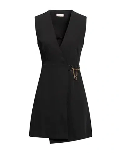 Liu •jo Woman Mini Dress Black Size 2 Polyester In Multi