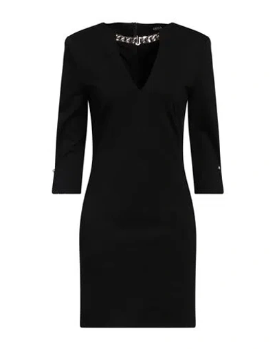 Liu •jo Woman Mini Dress Black Size 10 Viscose, Polyamide, Elastane