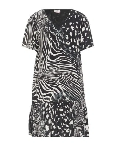 Liu •jo Woman Mini Dress Black Size 4 Viscose