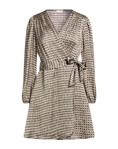 Liu •jo Woman Mini Dress Black Size 6 Polyester In Brown