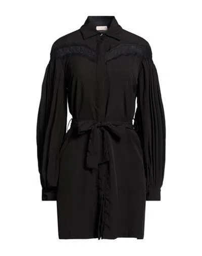 Liu •jo Woman Mini Dress Black Size 6 Polyester