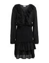 Liu •jo Woman Mini Dress Black Size 6 Polyester, Elastane In Black