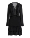 Liu •jo Woman Mini Dress Black Size 6 Polyester, Elastane In Black