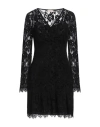 Liu •jo Woman Mini Dress Black Size 4 Polyester, Polyacrylic In Black