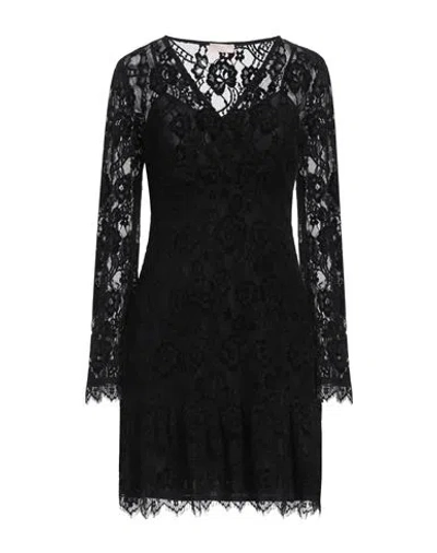 Liu •jo Woman Mini Dress Black Size 6 Polyester, Polyacrylic