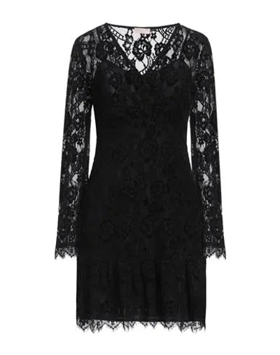 Liu •jo Woman Mini Dress Black Size 4 Polyester, Polyacrylic