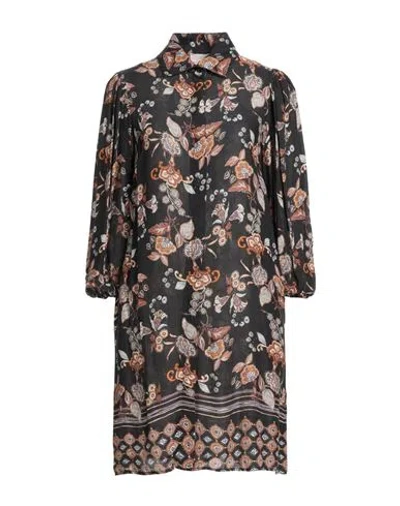 Liu •jo Woman Mini Dress Black Size 6 Viscose In Multi
