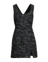 Liu •jo Woman Mini Dress Black Size 8 Polyester In Black