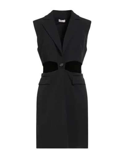 Liu •jo Woman Mini Dress Black Size 8 Polyester, Elastane