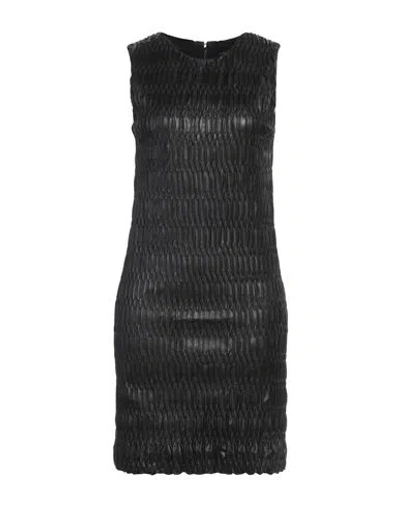 Liu •jo Woman Mini Dress Black Size 8 Polyester, Elastane, Polyurethane Resin