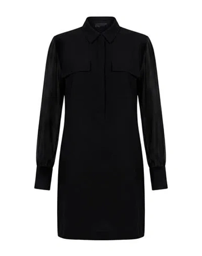 Liu •jo Woman Mini Dress Black Size 8 Viscose, Polyester