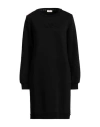 Liu •jo Woman Mini Dress Black Size L Cotton, Elastane In Black