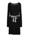 Liu •jo Woman Mini Dress Black Size L Viscose, Elastane In Black