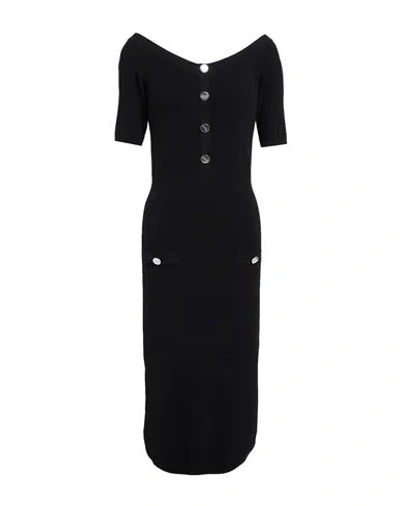Liu •jo Woman Mini Dress Black Size L Viscose, Polyester