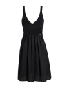 Liu •jo Knitted Panelled Minidress In Black
