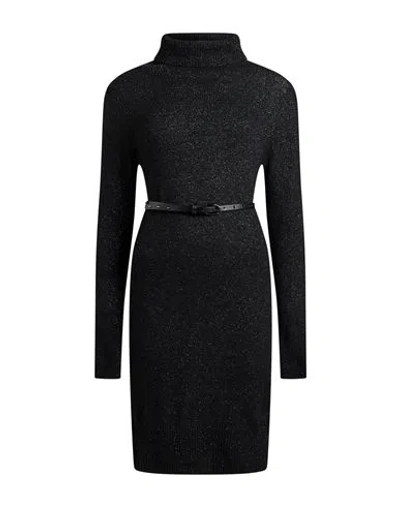 Liu •jo Woman Mini Dress Black Size Xs Acrylic, Polyamide, Wool, Polyester, Elastane