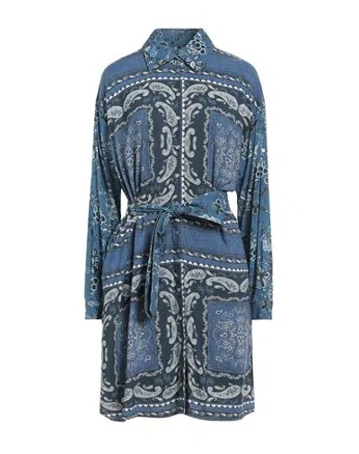 Liu •jo Woman Mini Dress Blue Size 10 Viscose