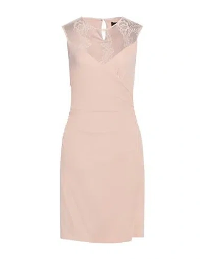 Liu •jo Woman Mini Dress Blush Size 6 Viscose, Elastane, Polyamide, Polyester In Pink