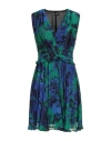 Liu •jo Woman Mini Dress Bright Blue Size 8 Silk, Viscose In Blue