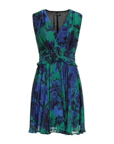 Liu •jo Woman Mini Dress Bright Blue Size 8 Silk, Viscose