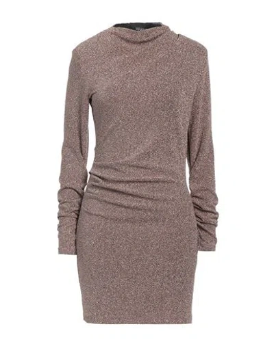 Liu •jo Woman Mini Dress Brown Size 8 Polyester, Polyamide, Elastane