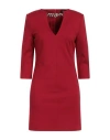 Liu •jo Woman Mini Dress Burgundy Size 8 Viscose, Polyamide, Elastane In Red