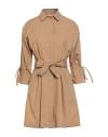 Liu •jo Woman Mini Dress Camel Size 10 Cotton In Neutral
