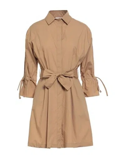 Liu •jo Woman Mini Dress Camel Size 10 Cotton In Neutral