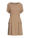 Liu •jo Short Dresses In Camel