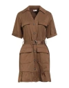 Liu •jo Woman Mini Dress Camel Size 12 Polyester, Polyamide In Brown