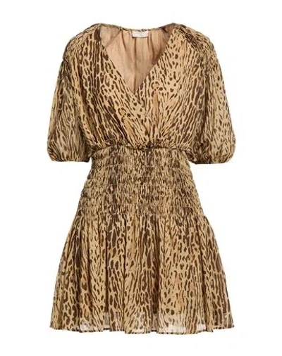 Liu •jo Woman Mini Dress Camel Size 2 Polyester In Beige