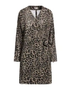 Liu •jo Woman Mini Dress Camel Size 6 Polyester, Polyamide, Elastane In Beige