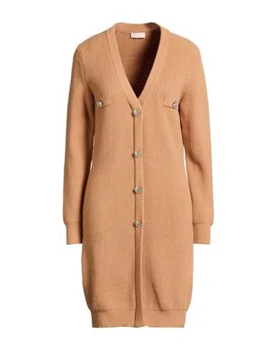 Liu •jo Woman Mini Dress Camel Size L Viscose, Polyester, Polyamide In Brown