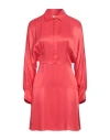Liu •jo Woman Mini Dress Coral Size 6 Viscose, Rayon In Red
