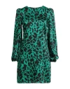 Liu •jo Woman Mini Dress Emerald Green Size 2 Polyester, Polyamide