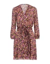 Liu •jo Woman Mini Dress Fuchsia Size 10 Viscose, Metal In Pink