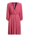 Liu •jo Woman Mini Dress Fuchsia Size 10 Viscose, Polyamide, Polyester, Elastane In Pink