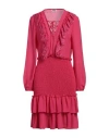 Liu •jo Woman Mini Dress Fuchsia Size 6 Polyester, Elastane In Pink