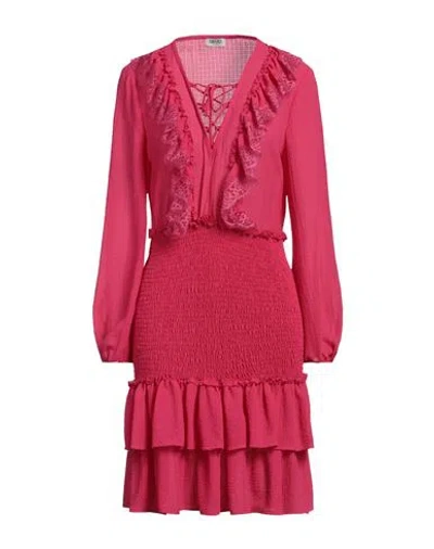 Liu •jo Woman Mini Dress Fuchsia Size 6 Polyester, Elastane In Pink