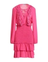 Liu •jo Woman Mini Dress Fuchsia Size 6 Polyester, Elastane In Pink