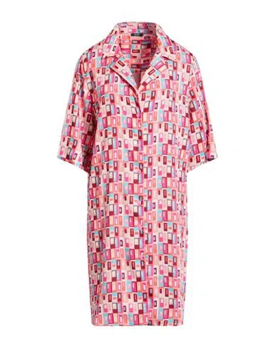 Liu •jo Woman Mini Dress Fuchsia Size L Polyester, Elastane In Pink