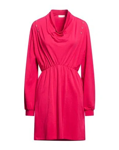 Liu •jo Woman Mini Dress Fuchsia Size S Cotton, Elastane In Multi