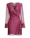 Liu •jo Woman Mini Dress Garnet Size 10 Viscose, Silk In Red